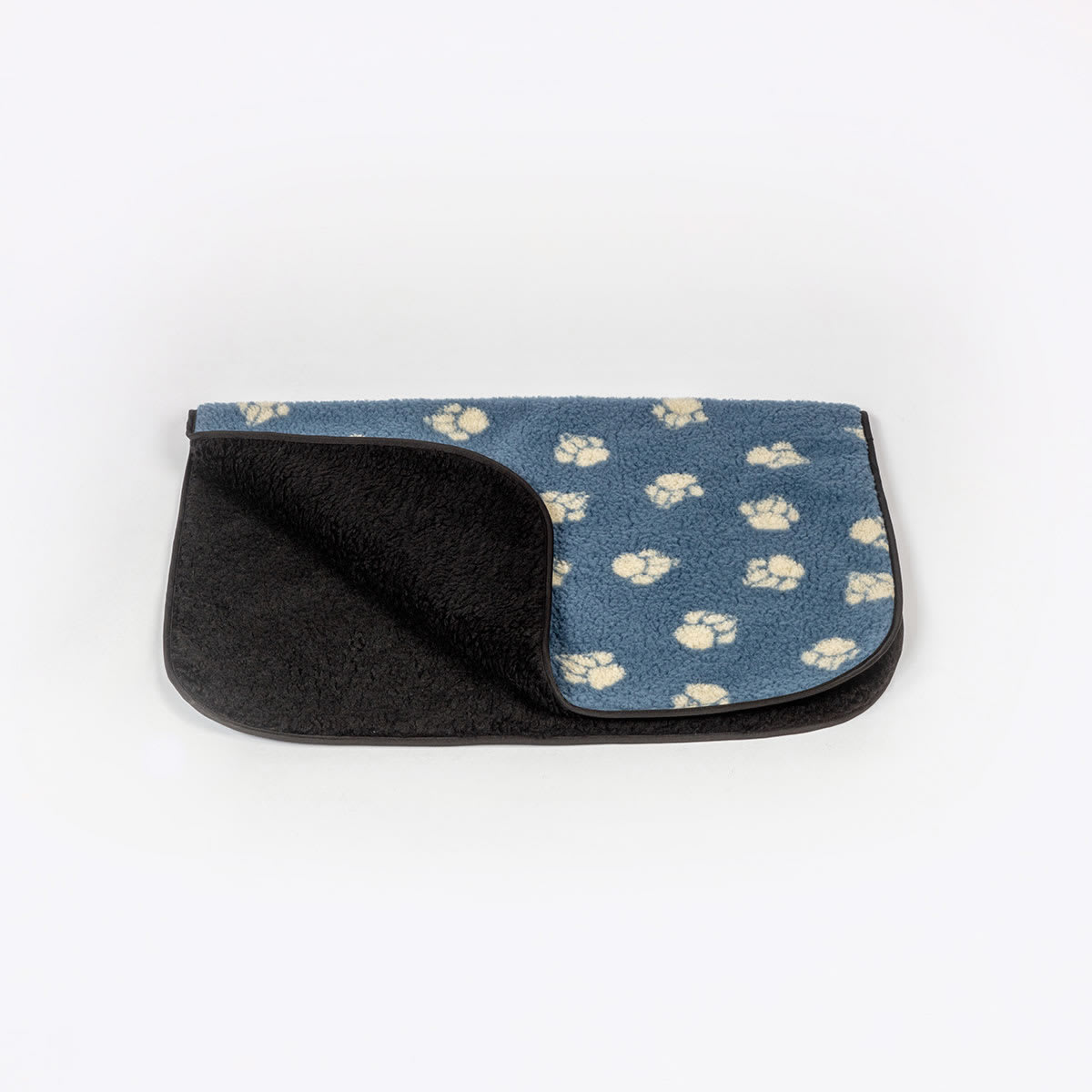 Fleece Dog Blanket - Paws Blue