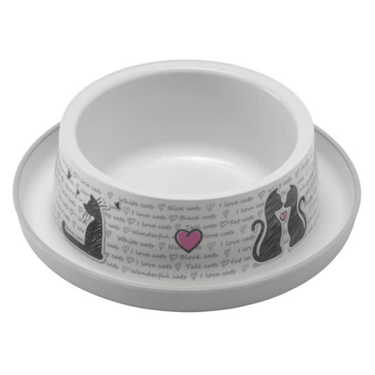 Cat Bowl - White Cats In Love