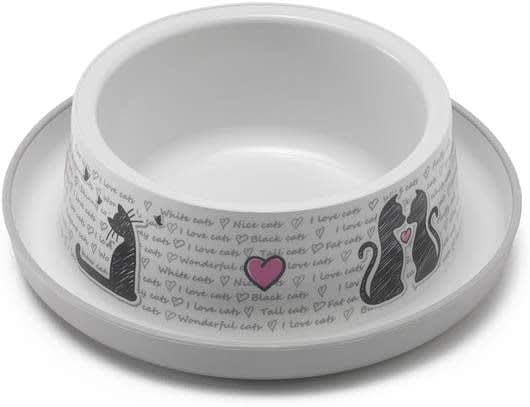 Cat Bowl - White Cats In Love