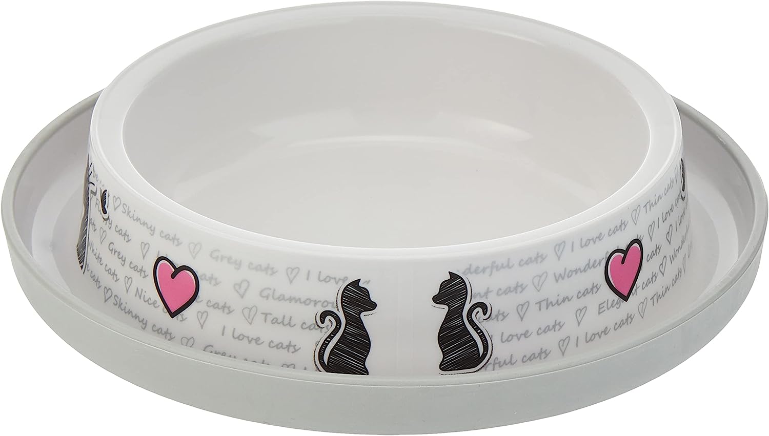 Cat Bowl - White Cats In Love