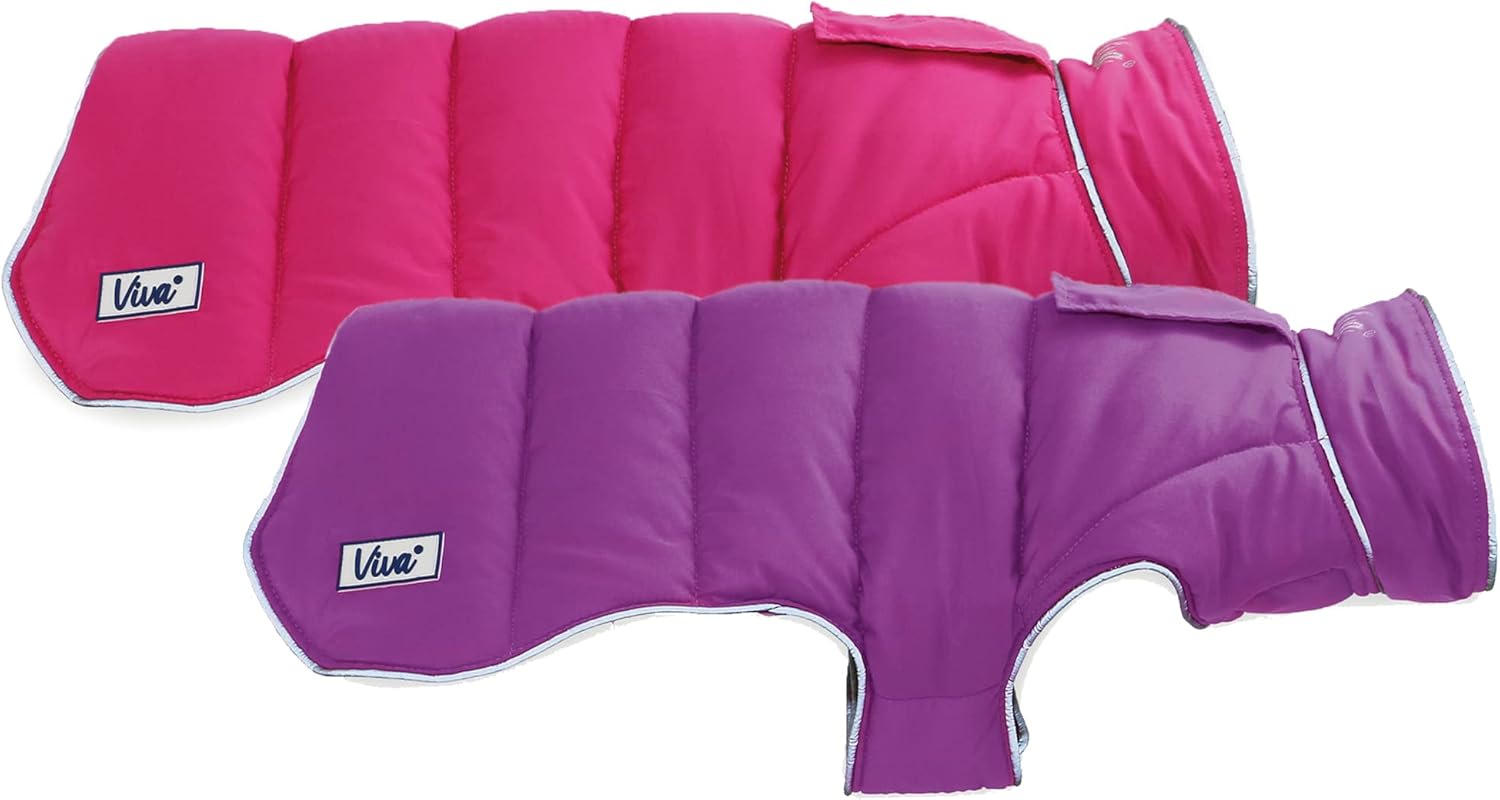 Reversible Puffer Dog Coat - Pink & Purple