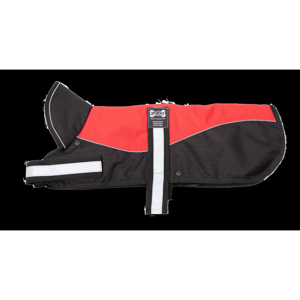 2 in 1 Red & Black Dog Coat