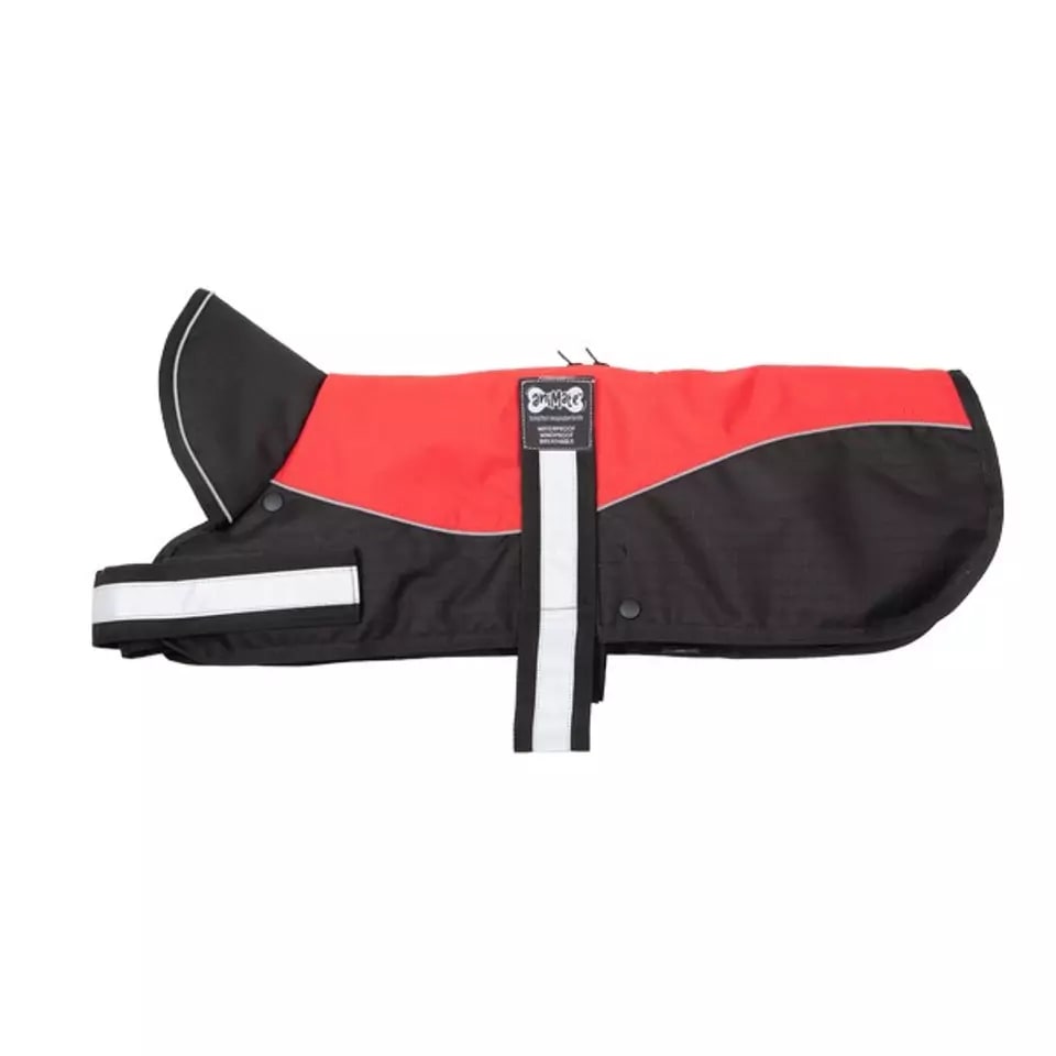 2 in 1 Red & Black Dog Coat