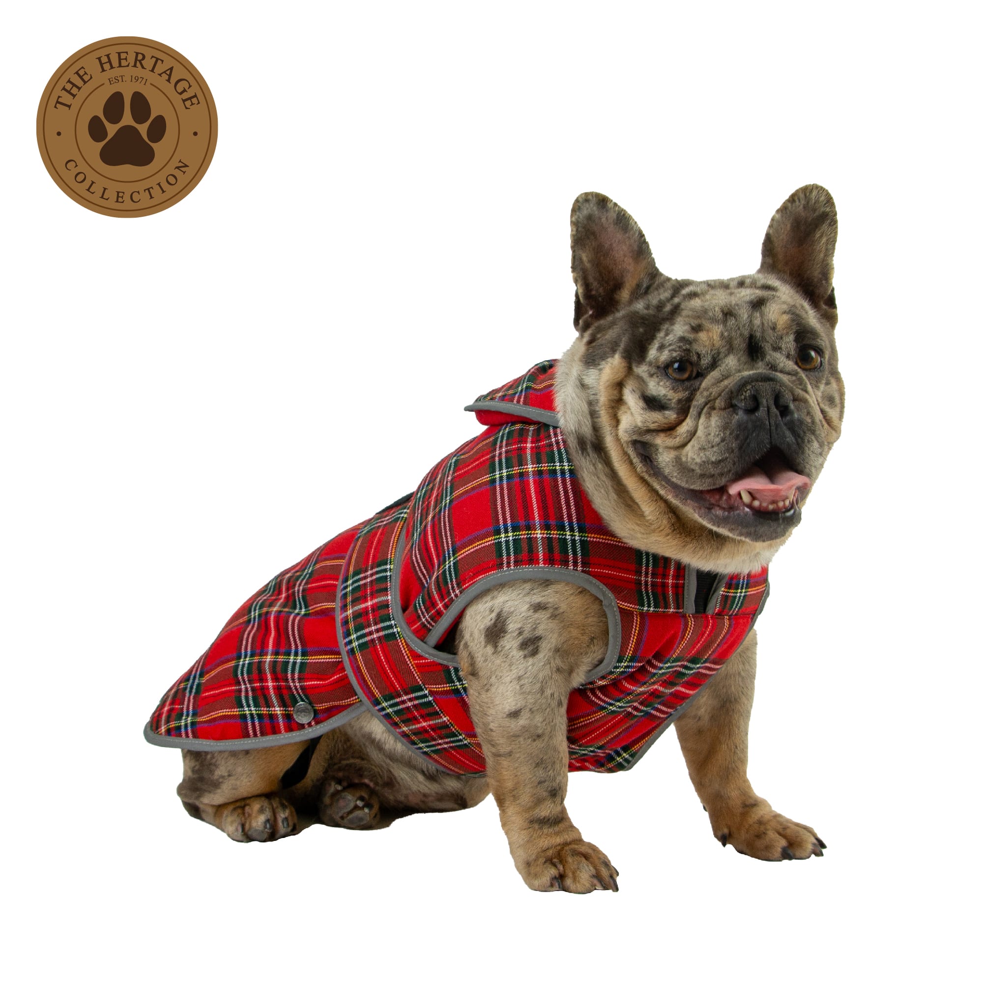 Red Tartan Dog Coat - Heritage