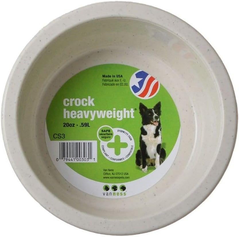 Heavyweight Plastic Dog Bowl - Grey