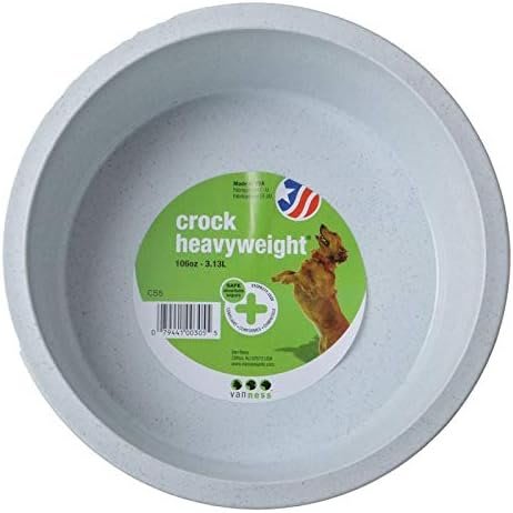 Heavyweight Plastic Dog Bowl - Grey