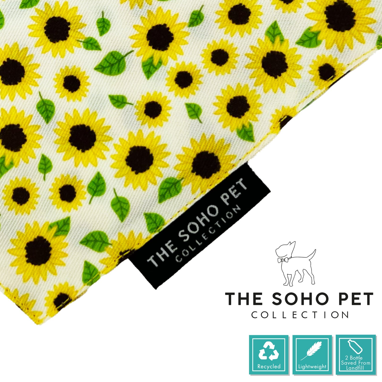 Dog Bandanas - Sunflower & Yellow Check