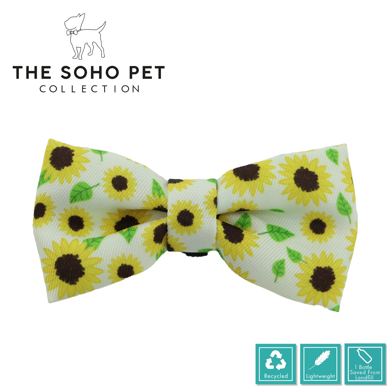 Dog Bow Ties - Sunflower & Yellow Check