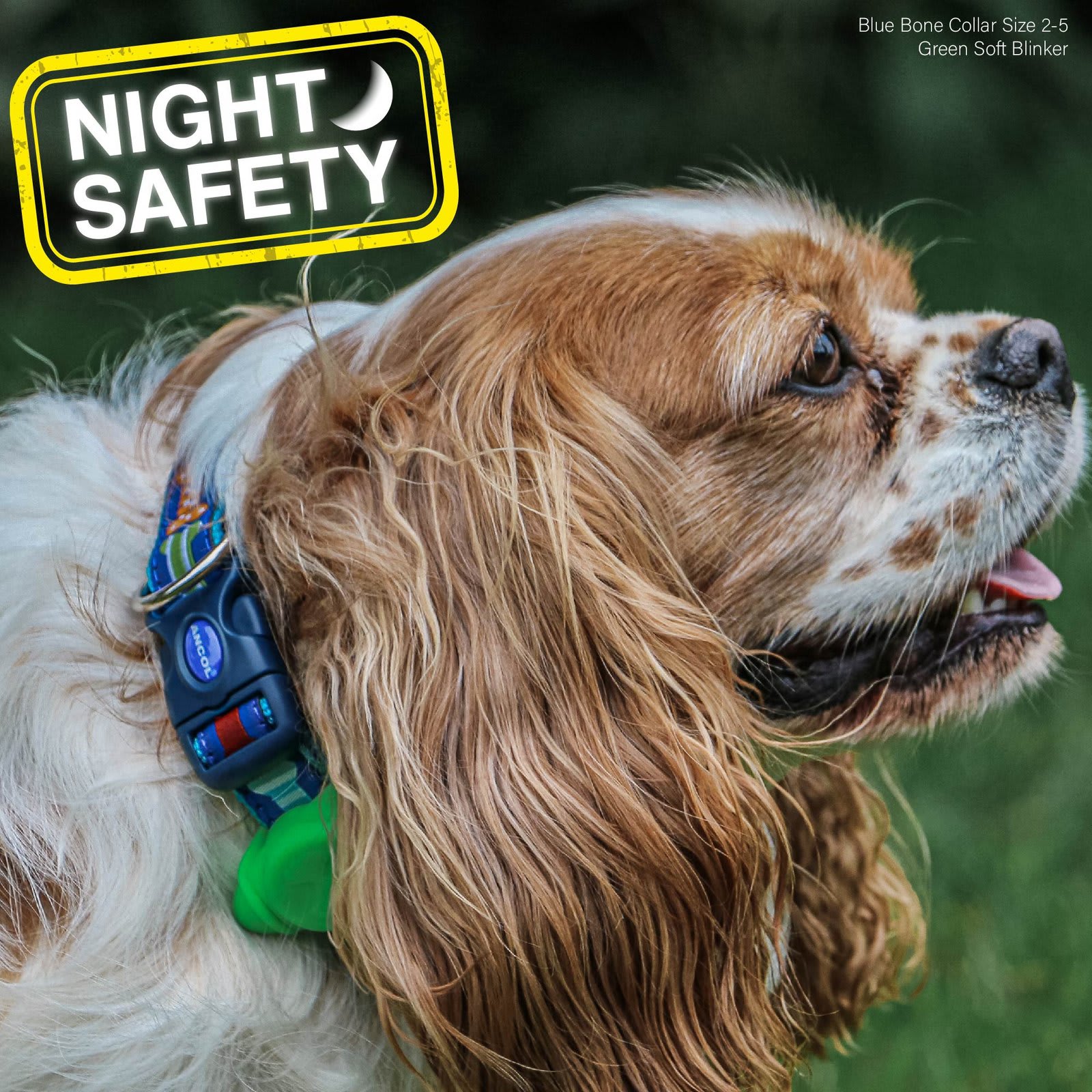 Dog Collar Light - Green Blinker