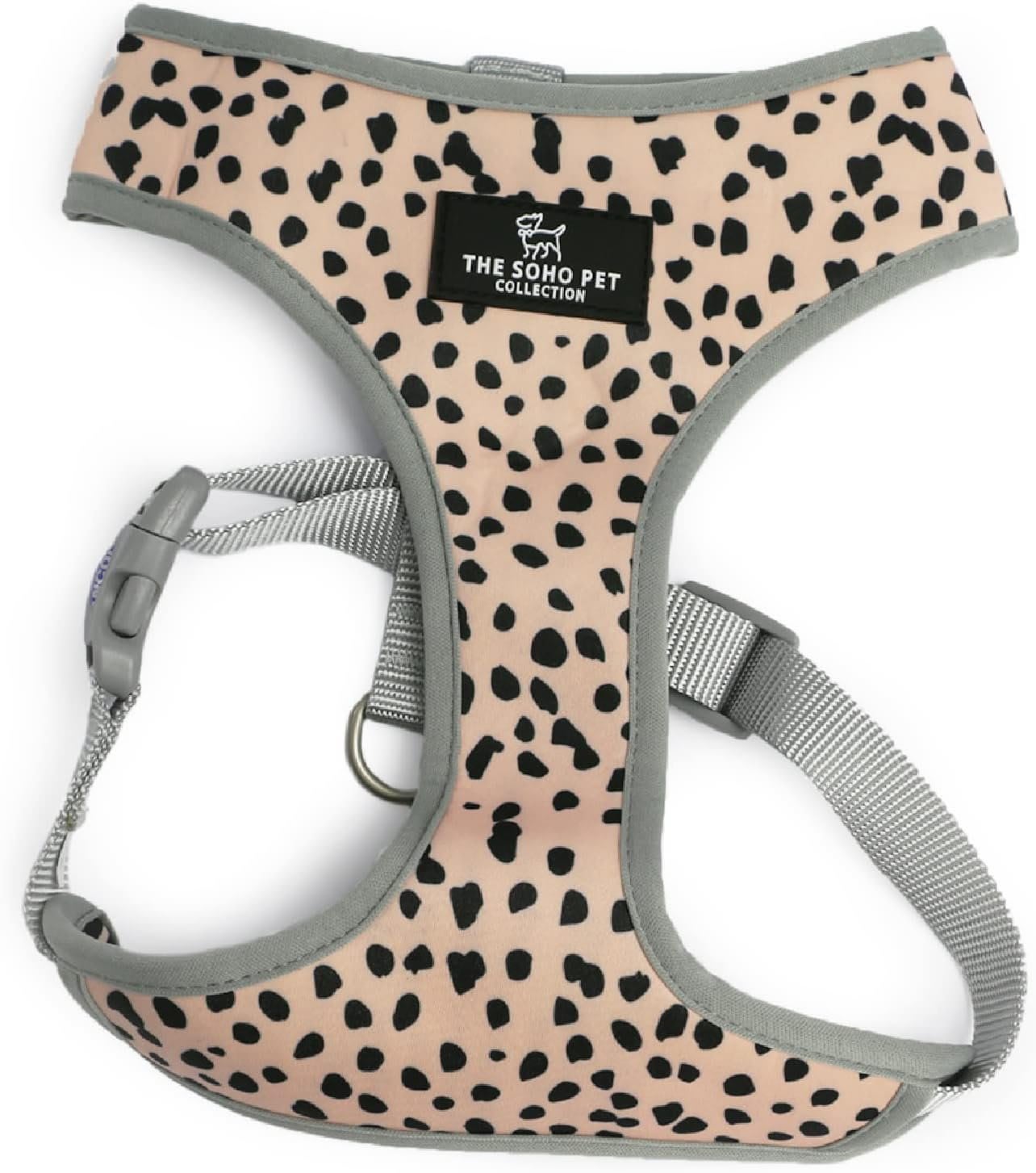 Reversible Dog Harness - Black & White Dalmatian & Zigzag