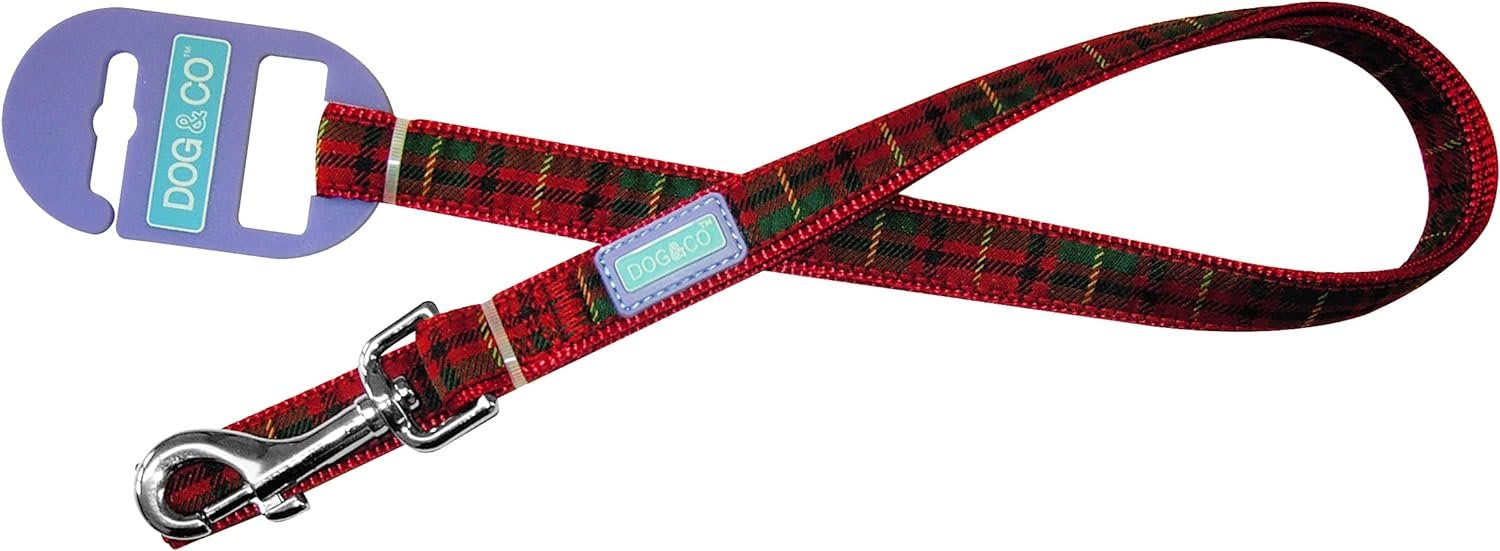 Trigger Dog Lead - Red Tartan