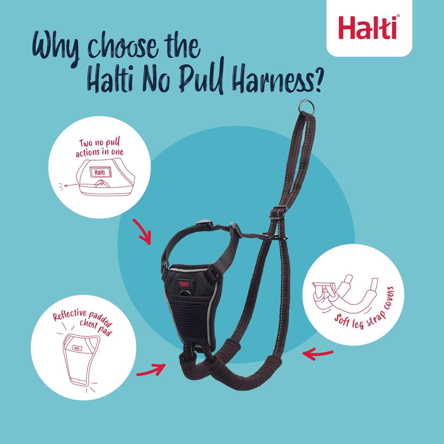 HALTI No Pull Harness - Black