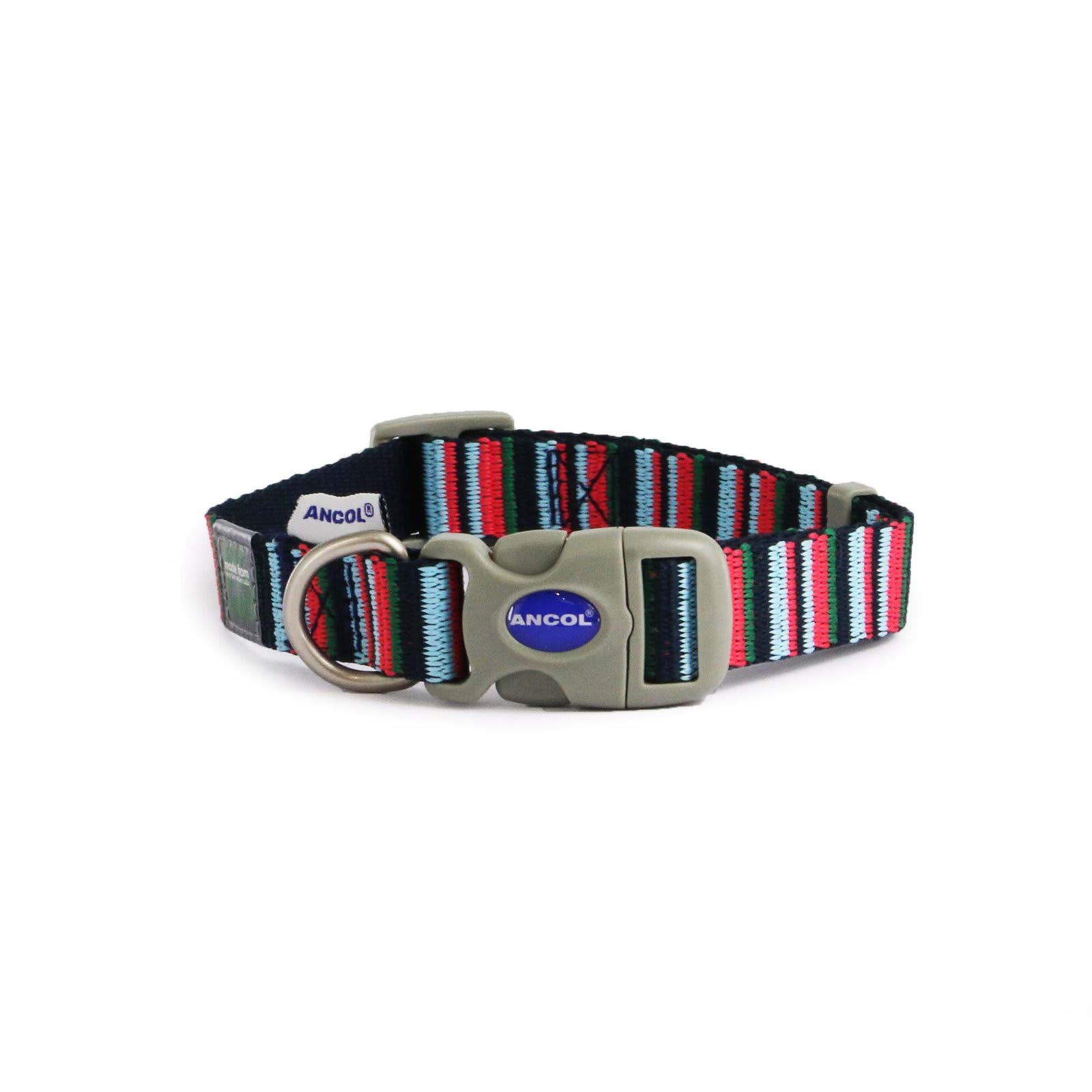 Candystripe Navy Blue Dog Collar
