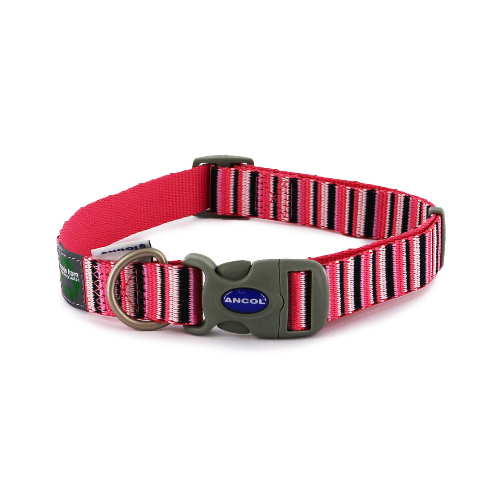 Candystripe Pink Dog Collar