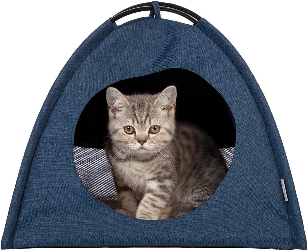 Cat Tent - Blue Denim