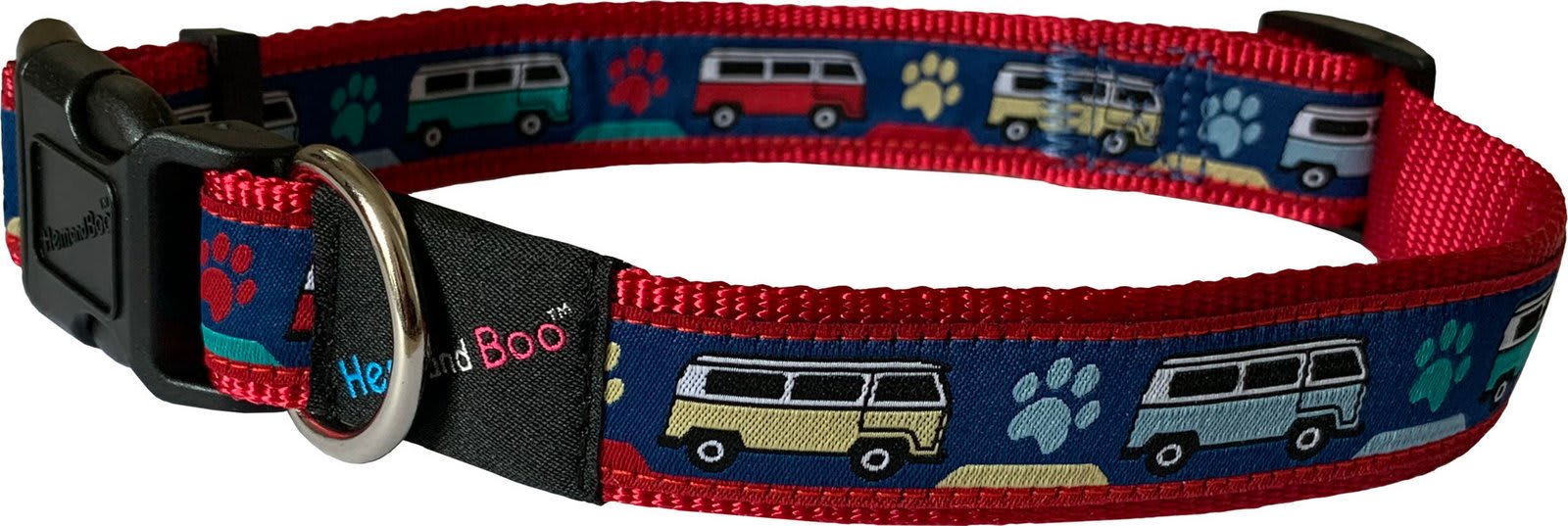 Campervan Blue Dog Collar