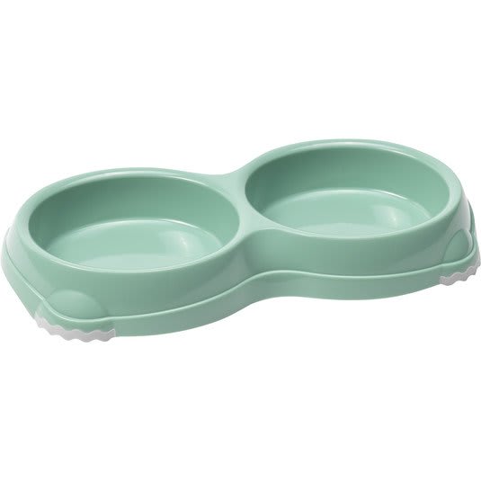 Smarty Double Dog Bowl - Soft Green