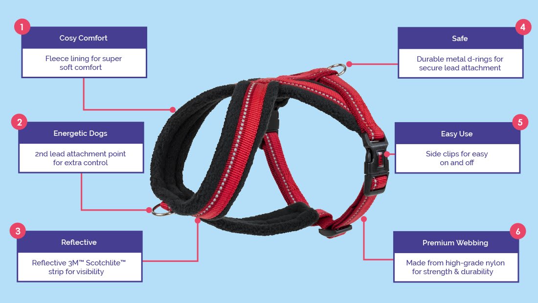 HALTI Comfy Dog Harness - Red