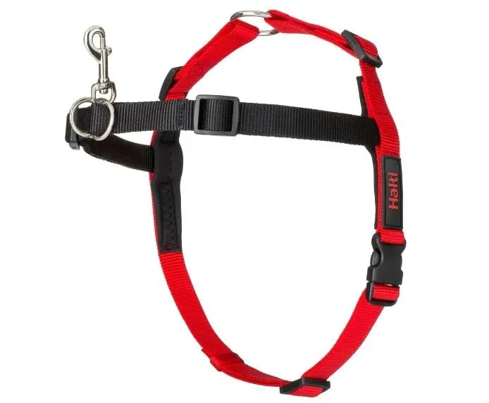 HALTI Front Control Dog Harness - Black & Red