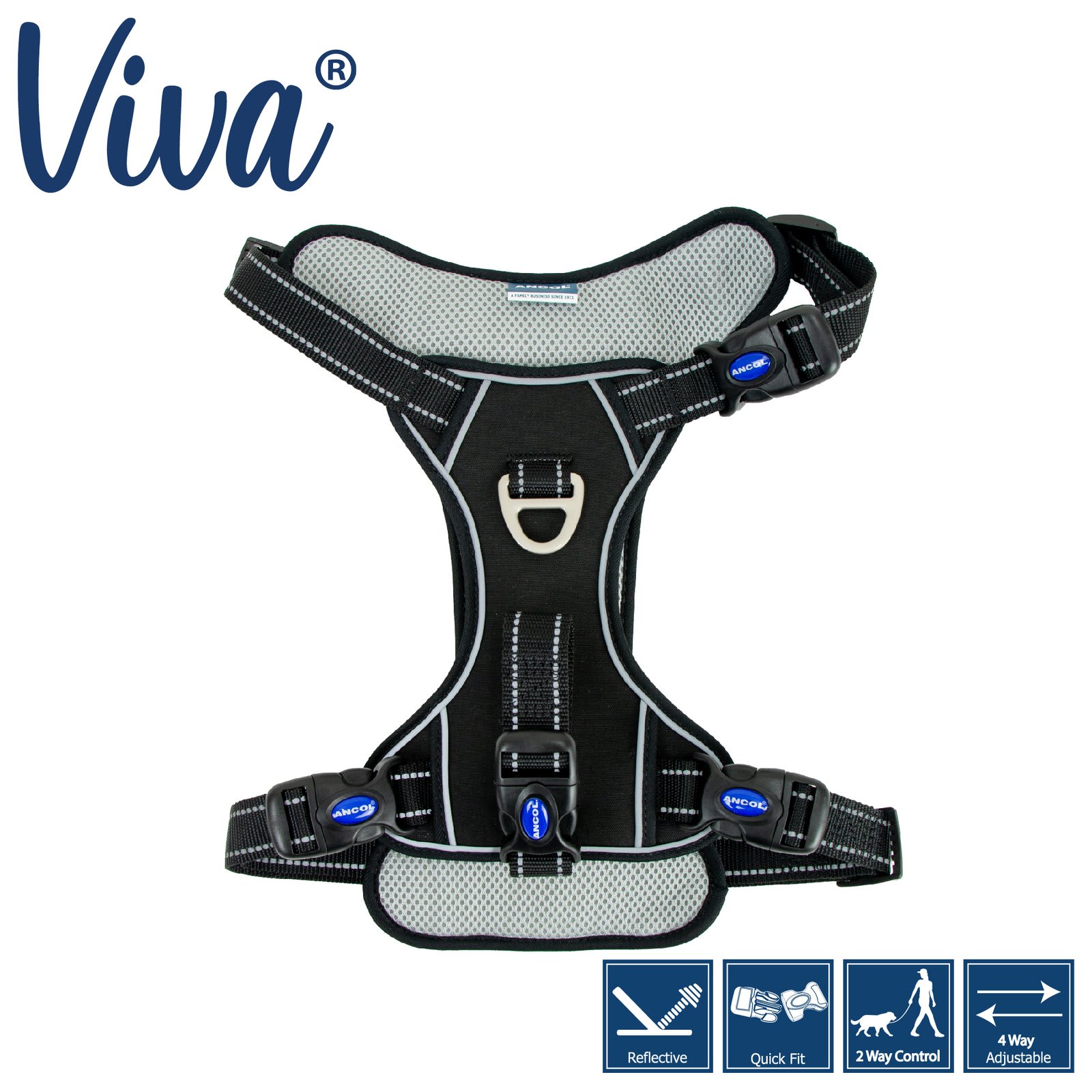 Viva Dog Travel Harness - Black