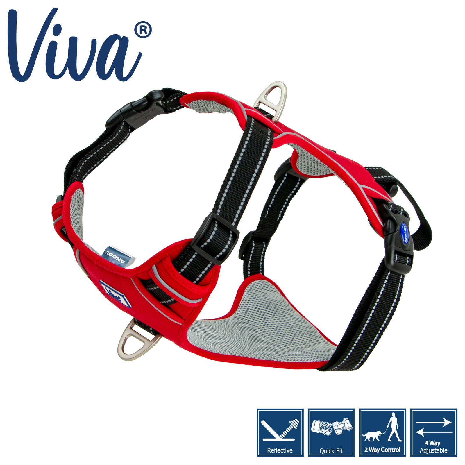 Viva Dog Travel Harness - Red