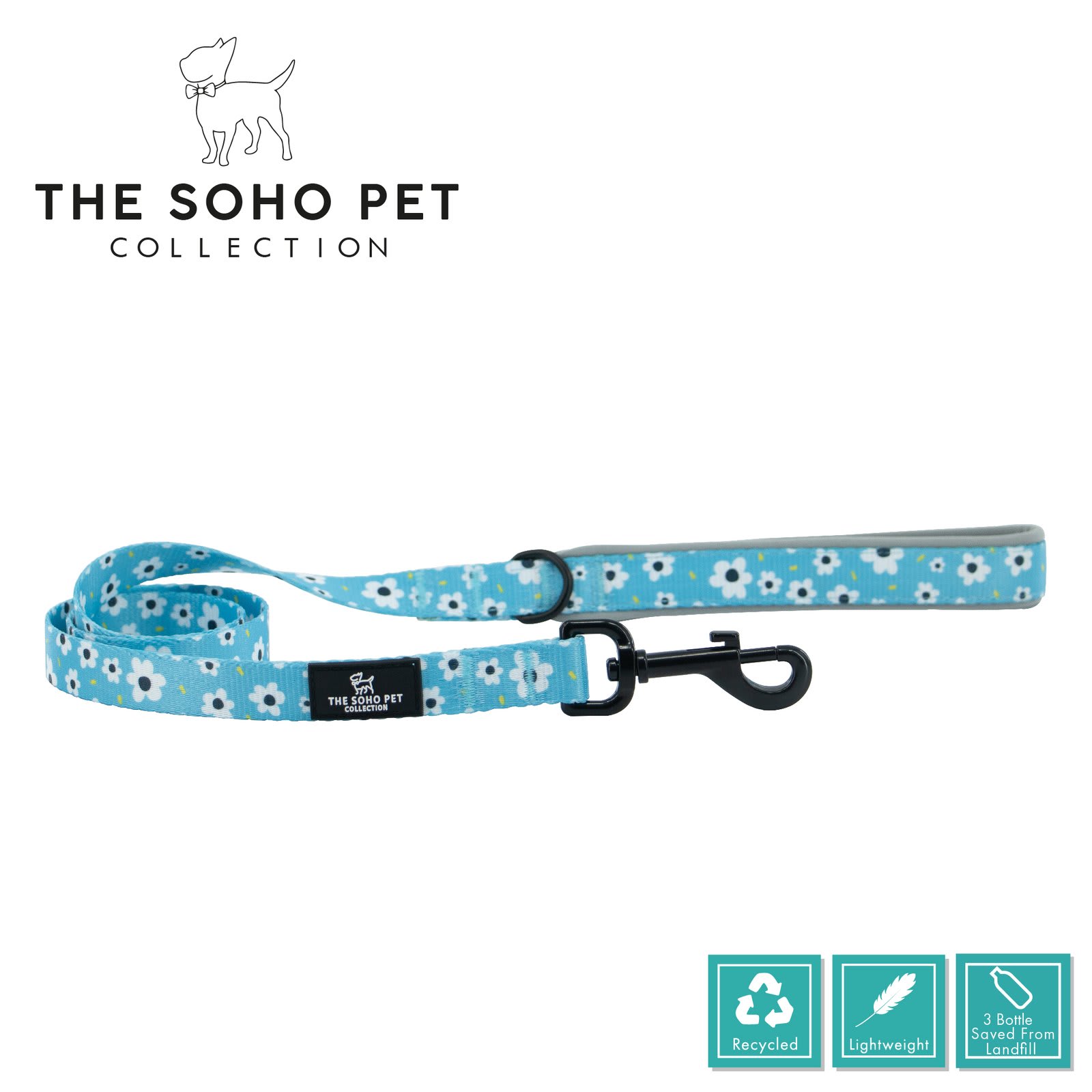 Soho Daisy Dog Lead - Blue