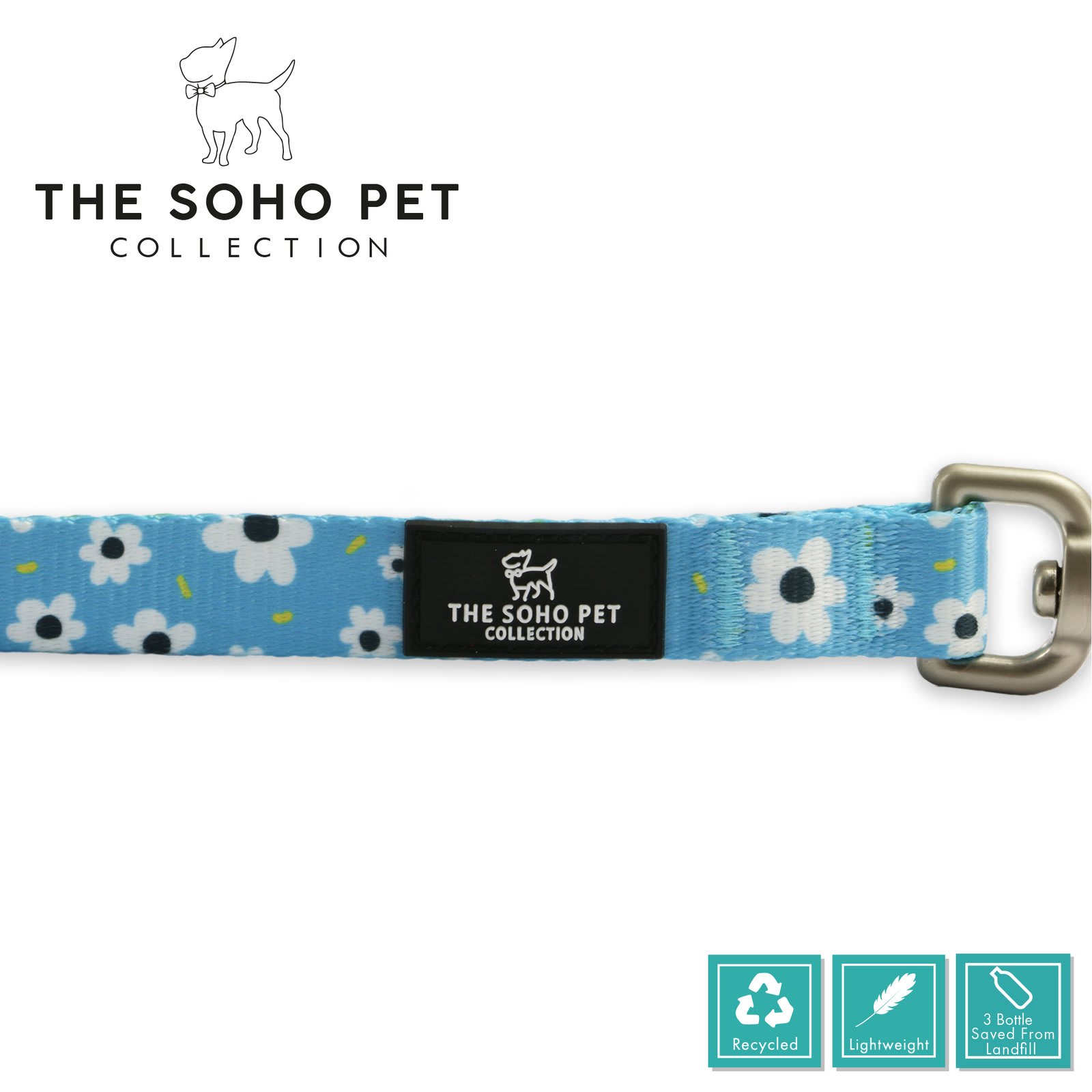 Soho Daisy Dog Lead - Blue