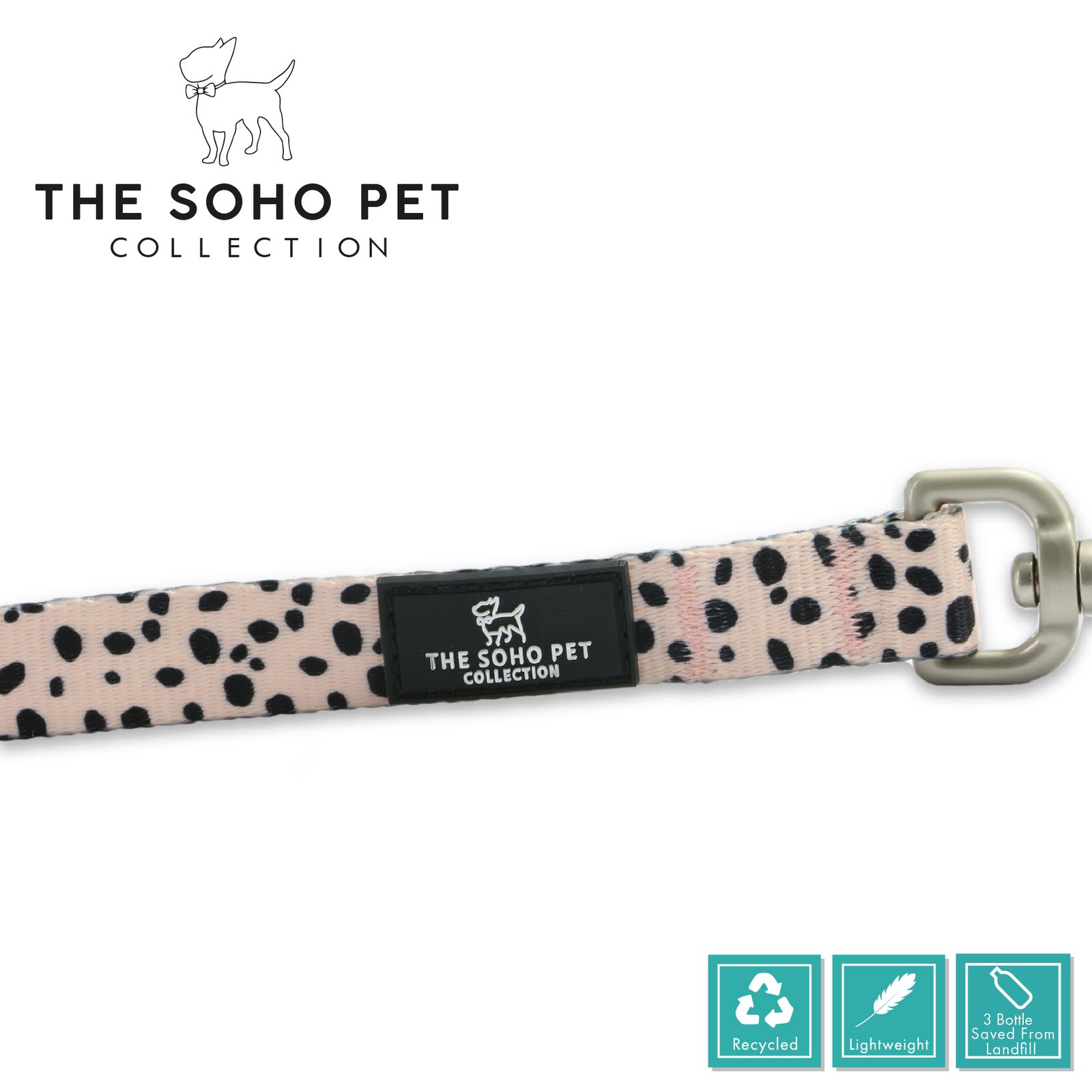 Soho Dalmatian Dog Lead - Black & White
