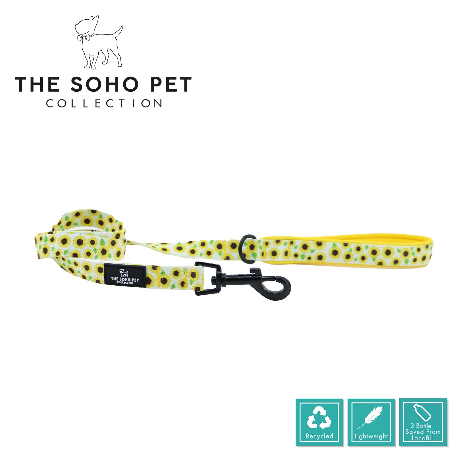 Soho Sunflower Dog Lead - Yellow