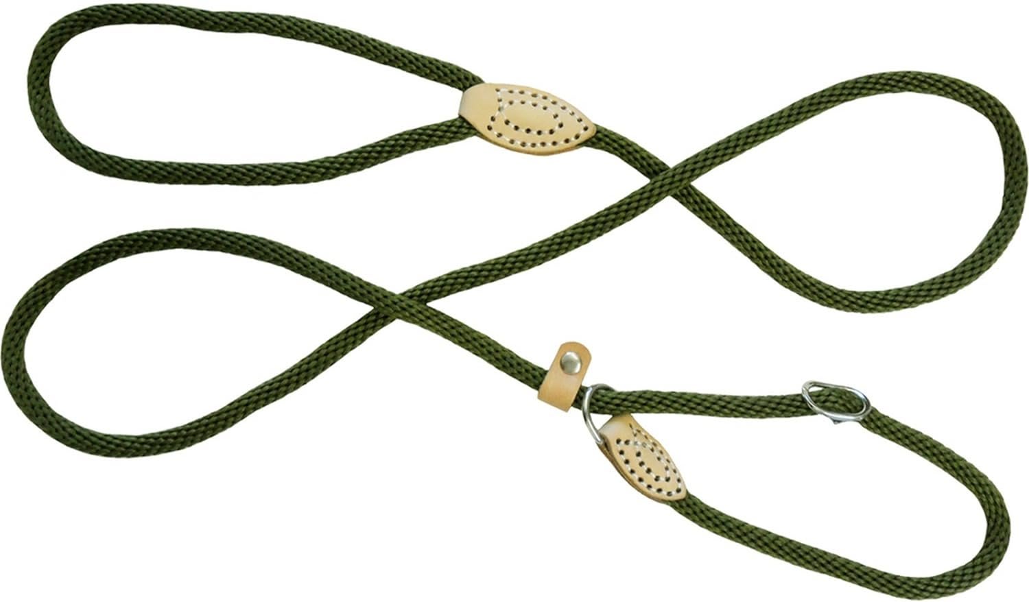 Soft Rope Dog Slip Lead - Green