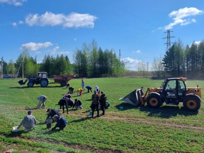 В Сабах провели работы по очистке полей от камней