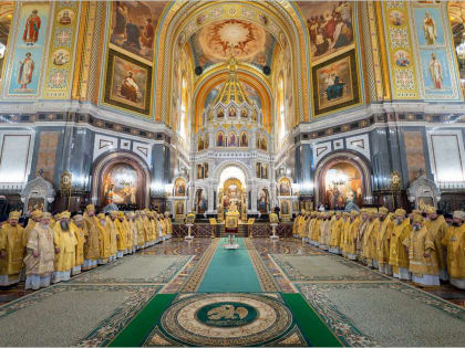 Епископ Гавриил принял участие в Патриаршей Литургии