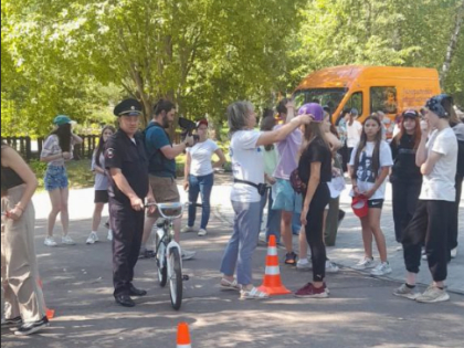 В Казани автоинспекторы напомнили детям ПДД в оздоровительном лагере «Заречье»