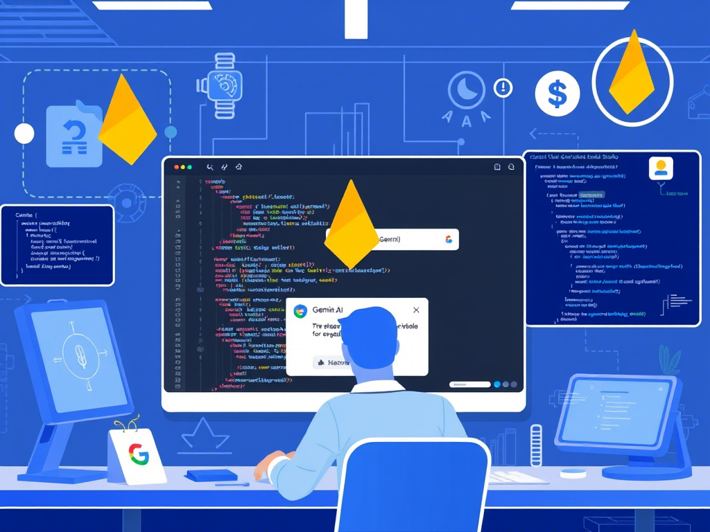 Google Firebase Studio browser-based IDE with Gemini AI chat interface