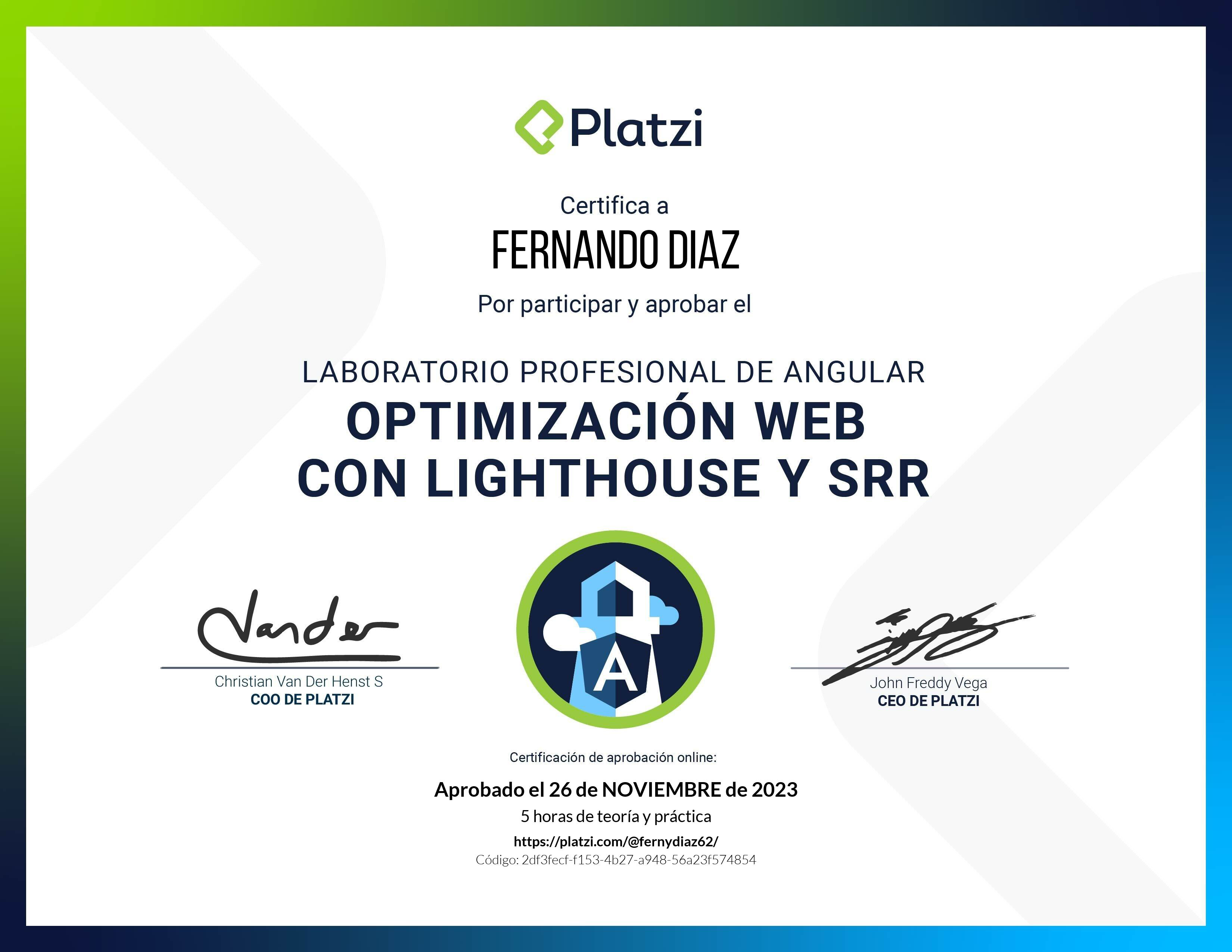 optimización web con lighthouse y ssr