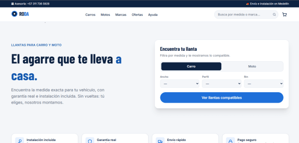 RODA — Tienda de llantas