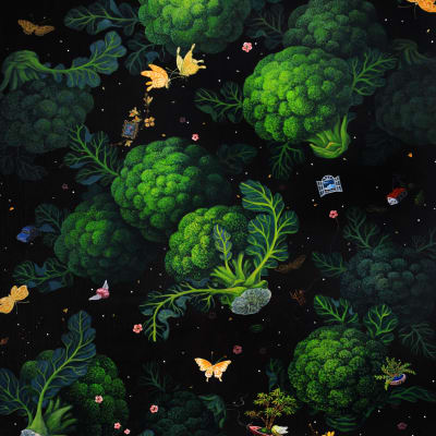 Broccoli Flying Through Space