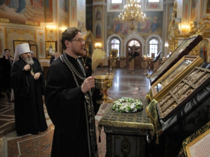 В Михаило-Архангельском соборе освятили тактильную икону