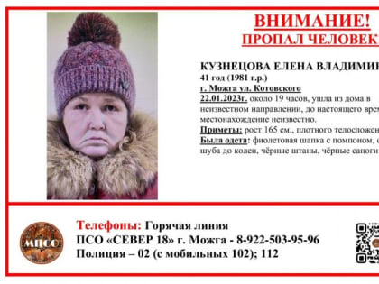Женщина пропала в Можге