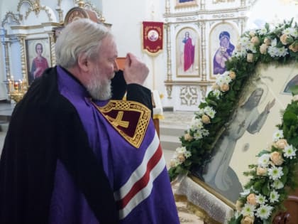 Епископ Павел совершил Литургию в Мало-Дивеевском Серафимовском женском монастыре села Норья