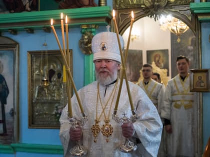 Епископ Павел совершил Литургию в Свято-Успенском храме Камбарки