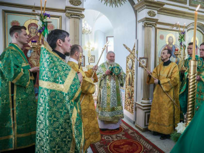 В Вербное воскресенье епископ Павел совершил Литургию в Покровском кафедральном соборе