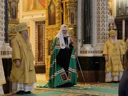 Епископ Павел сослужил Святейшему Патриарху Кириллу в четырнадцатую годовщину его интронизации