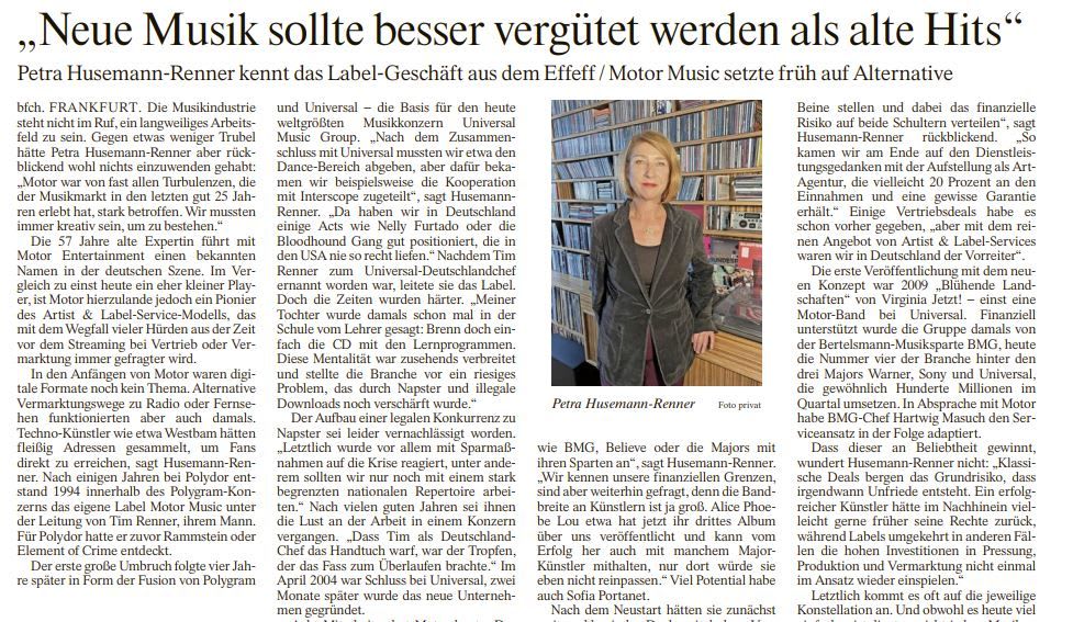 „Neue Musik sollte beim Streaming besser vergütet werden als alte Hits“