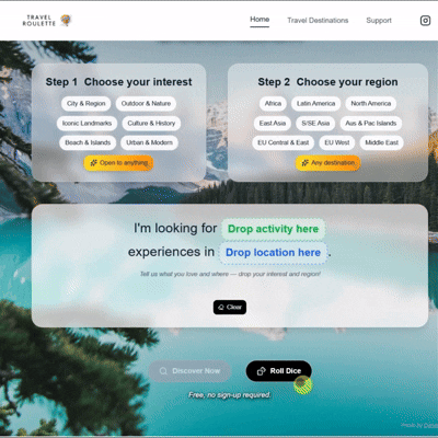 Travel Roulette Demo