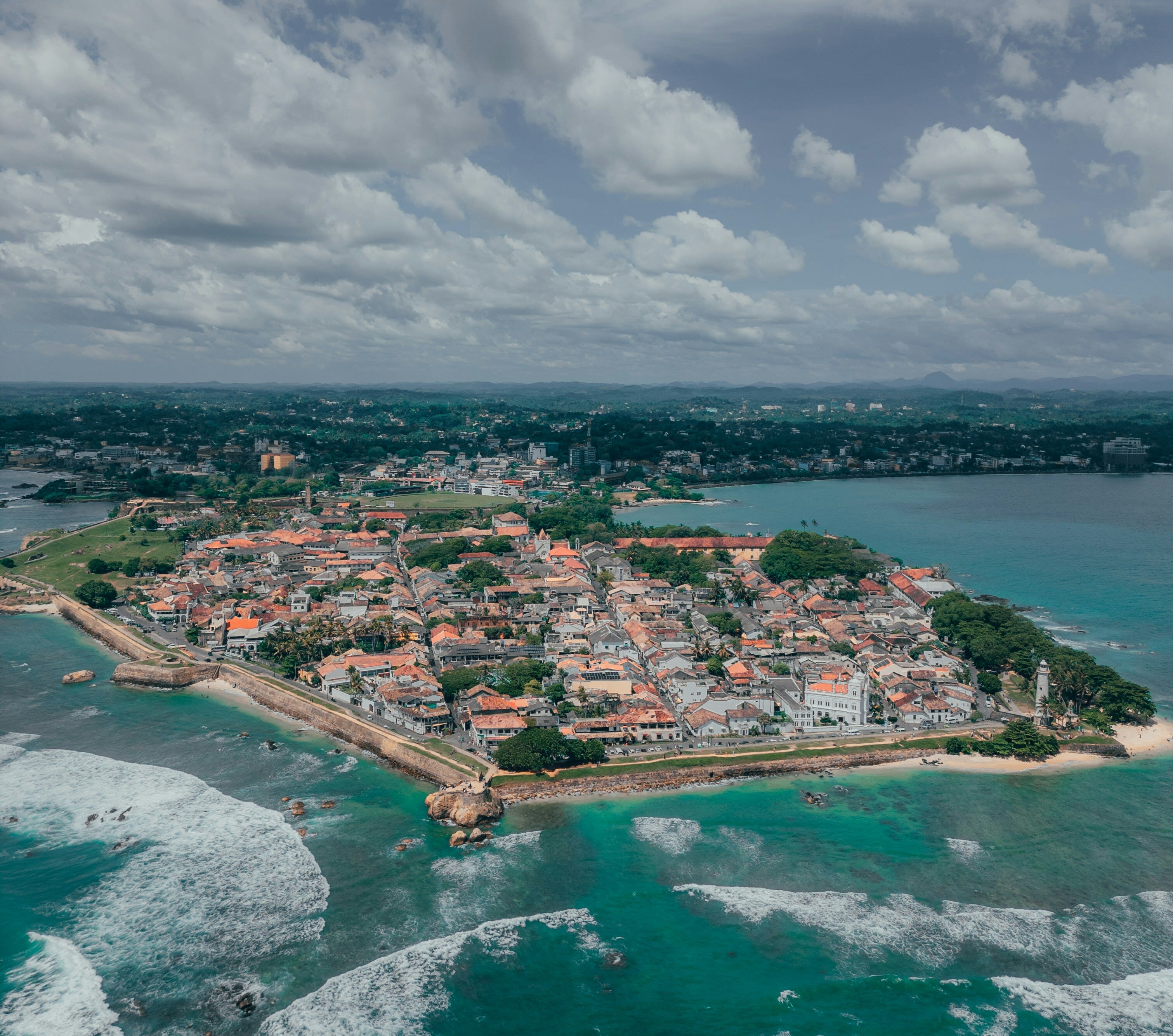Galle Fort aerial view