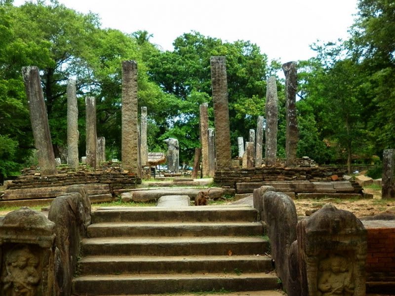 Ancient temple ruins in Yala National Park.