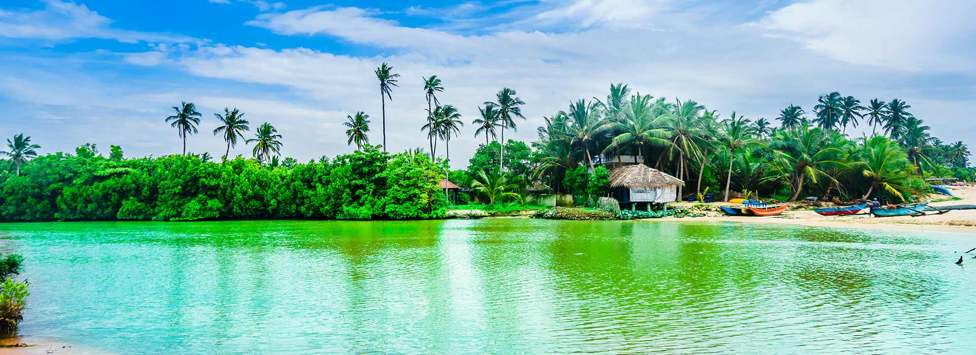 Tangalle lagoon and Dutch fort panorama