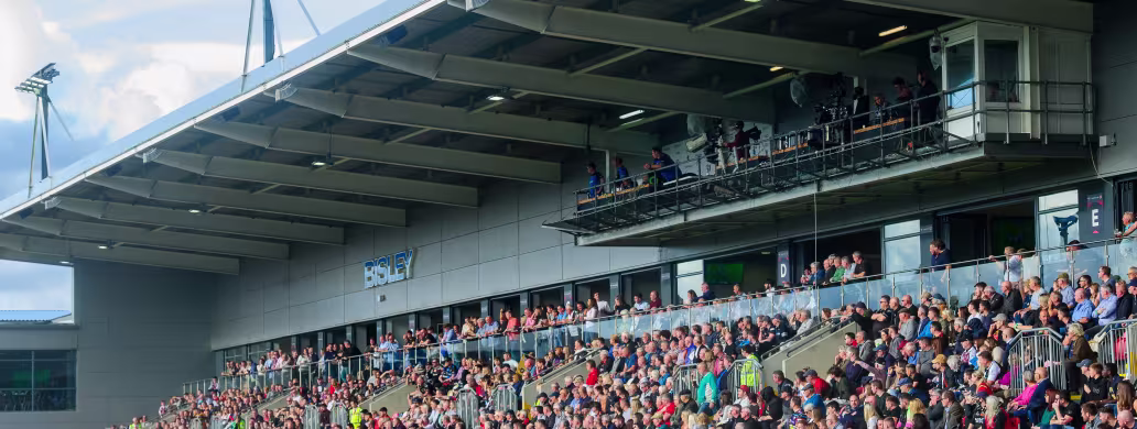 Fans at Rodney Parade stadium