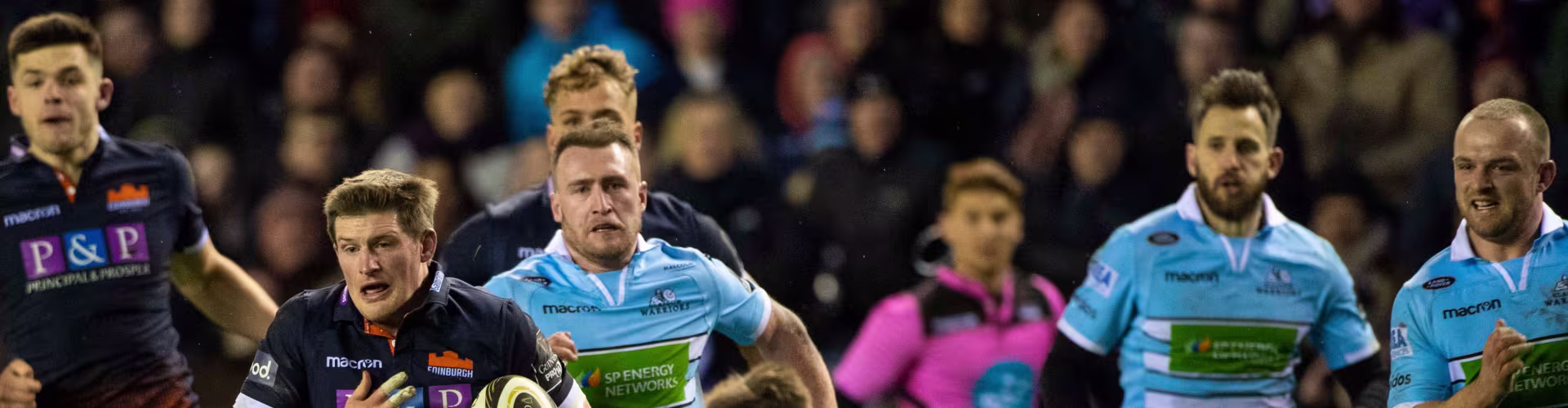 Edinburgh Rugby Player Running